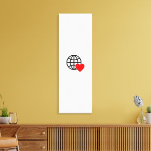 Lienzo Icono de Globo de Amor Mundial   Diseño de Verano 