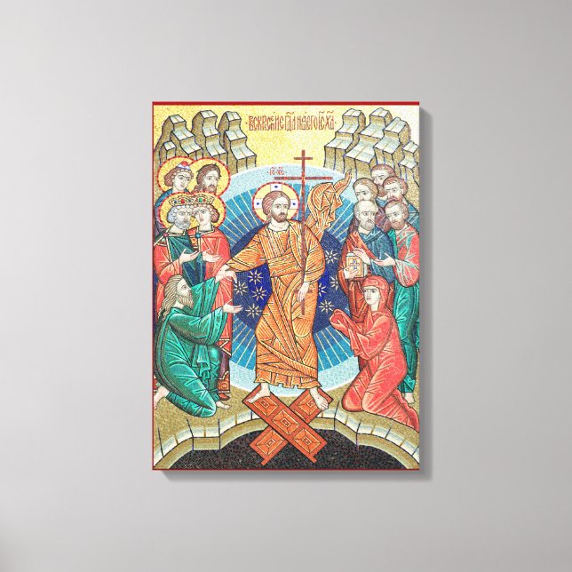 Lienzo Icono de mosaico ruso (Anverso)