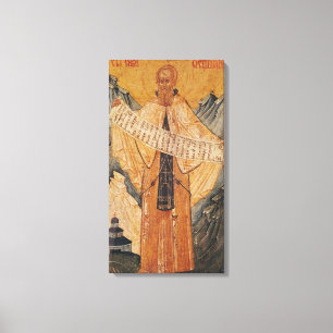 Lienzo Icono de St. Sabas de Jerusalén, 1572