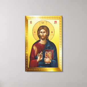 Lienzo icono ortodoxo de Jesucristo