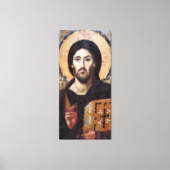 Lienzo Icono ortodoxo de nuestro Salvador Jesucristo (Anverso)