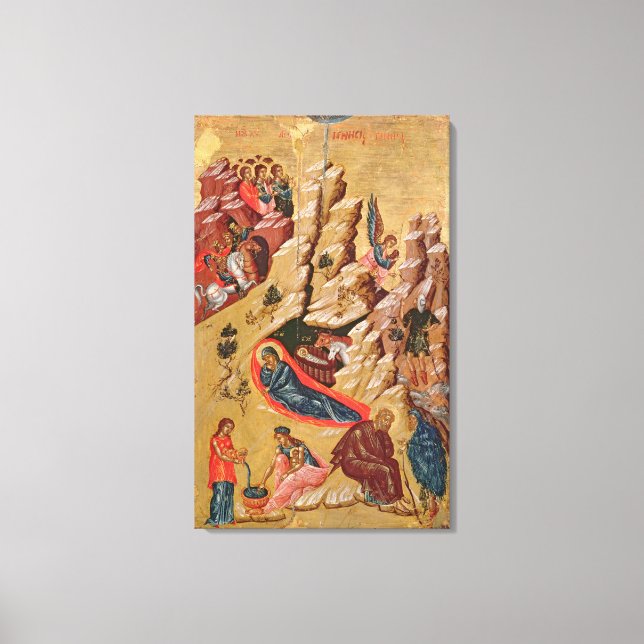 Lienzo Icono que representa la Natividad (Anverso)