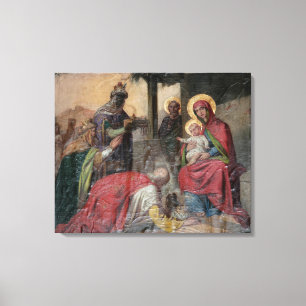Lienzo Iconografía ortodoxa serbia en la Iglesia de Valje