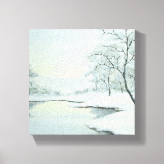 Lienzo Icy Winter Landscape Canvas Print
