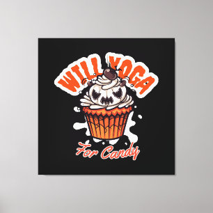 Lienzo idea de pastelito de Halloween para Yoga de Mamás