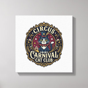 Lienzo Idea de regalo de papá gato del carnaval de circo