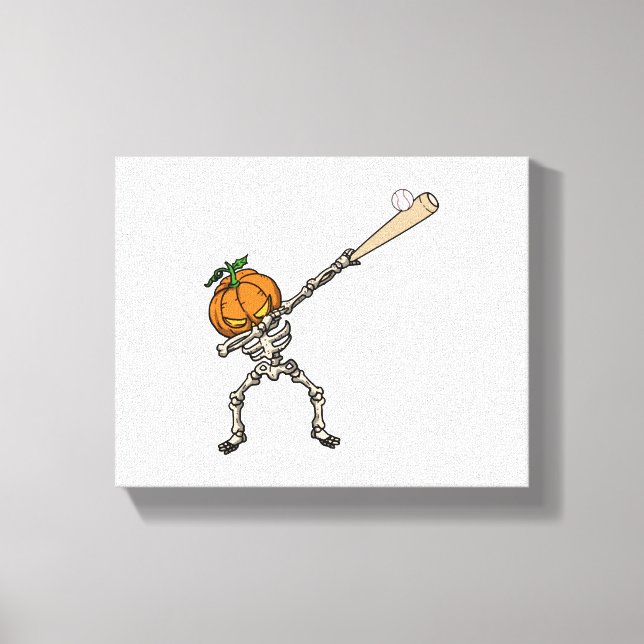 Lienzo Idea divertida de regalo de Béisbol de cabeza de c (Anverso)