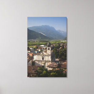 Lienzo Iglesia colegiada por la mañana, Arco, Trento