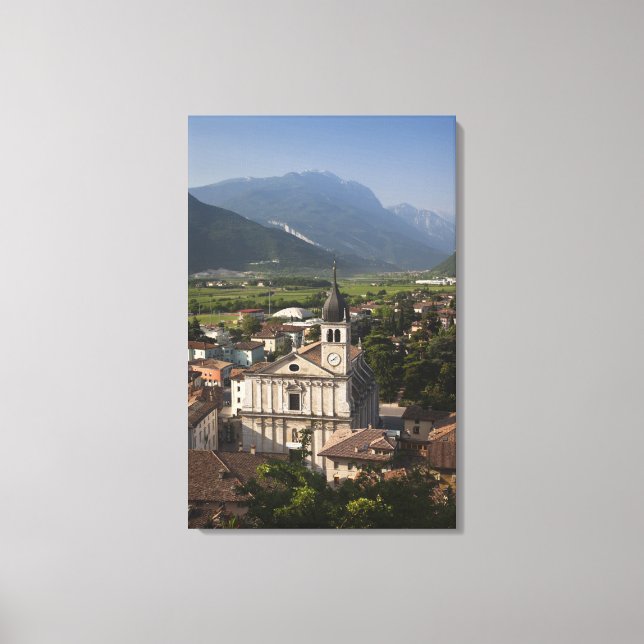 Lienzo Iglesia colegiada por la mañana, Arco, Trento (Anverso)