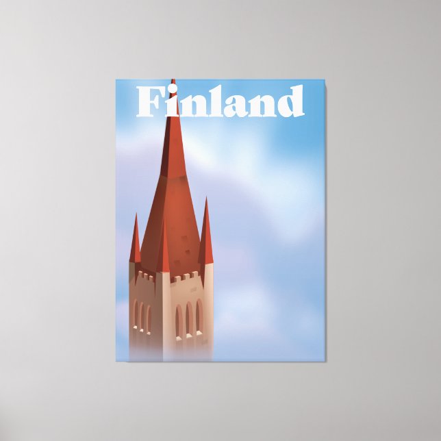 Lienzo Iglesia de Finlandia (Anverso)