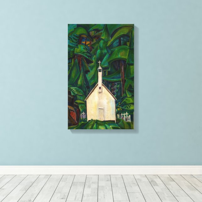 Lienzo Iglesia de la India | Emily Carr | (Insitu (piso de madera))