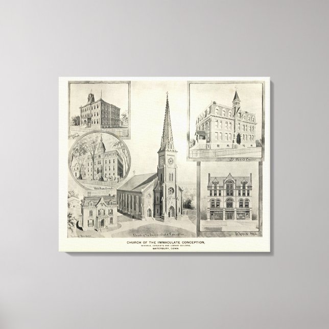 Lienzo Iglesia de la Inmaculada Concepción, Waterbury (Anverso)