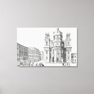 Lienzo Iglesia de Notre Dame, Salzburg, Austria, de 'Ent