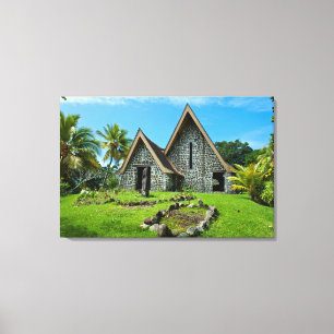 Lienzo Iglesia de piedra en la isla Kwato