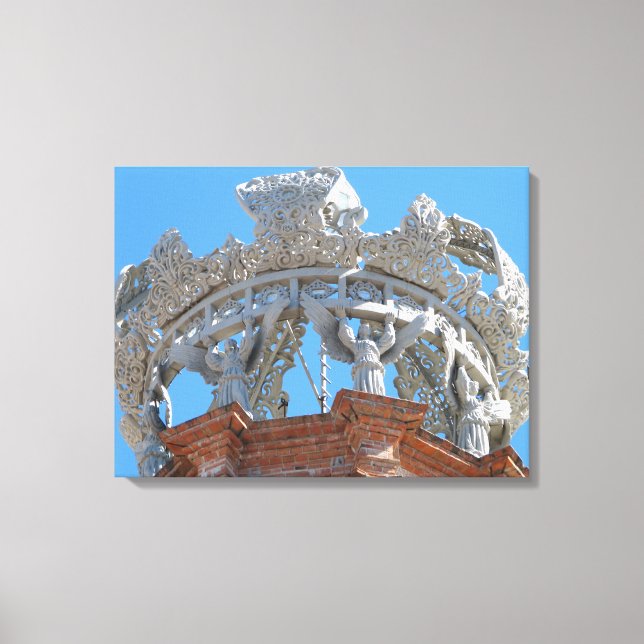 Lienzo iglesia de Puerto Vallarta, México (Anverso)