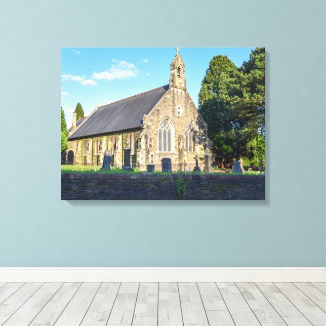 Lienzo Iglesia de San Juan Bautista, Rogerstone (Insitu (piso de madera))