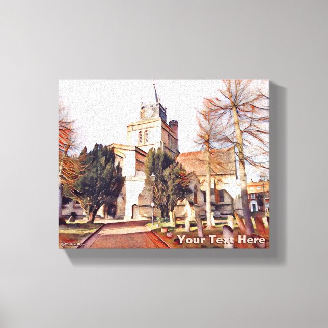 Lienzo Iglesia de Santa María - Aylesbury (Anverso)