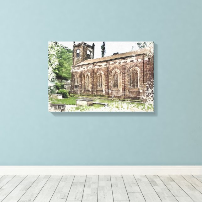 Lienzo Iglesia de Santa María, Luddenden (Insitu (piso de madera))