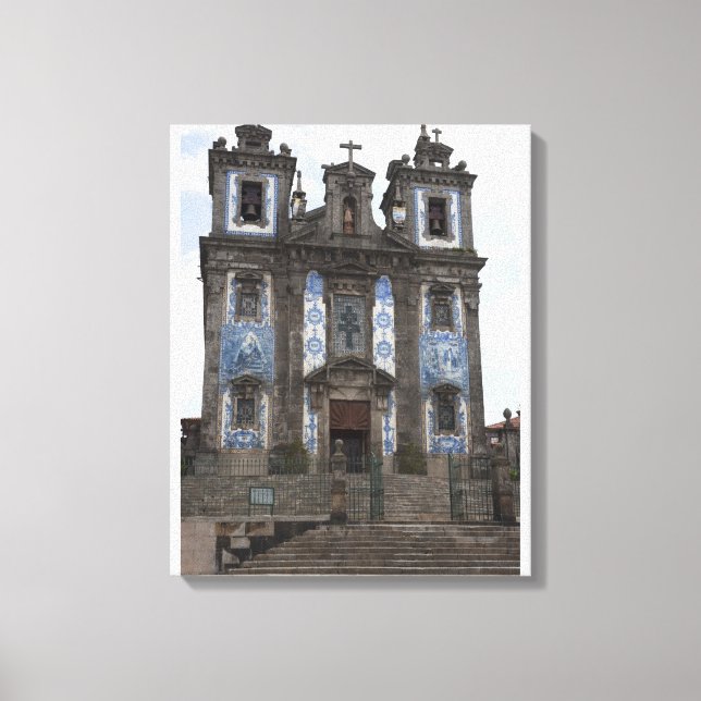 Lienzo Iglesia de Santo Ildenfonso con paneles de mosaico (Anverso)