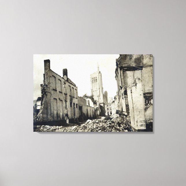 Lienzo Iglesia de St. Jacob, Ypres, junio de 1915 (Anverso)