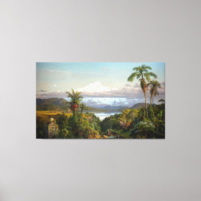 Lienzo IGLESIA EDWIN FREDERIC - CAYAMBE - 1858 - Luminism (Anverso)
