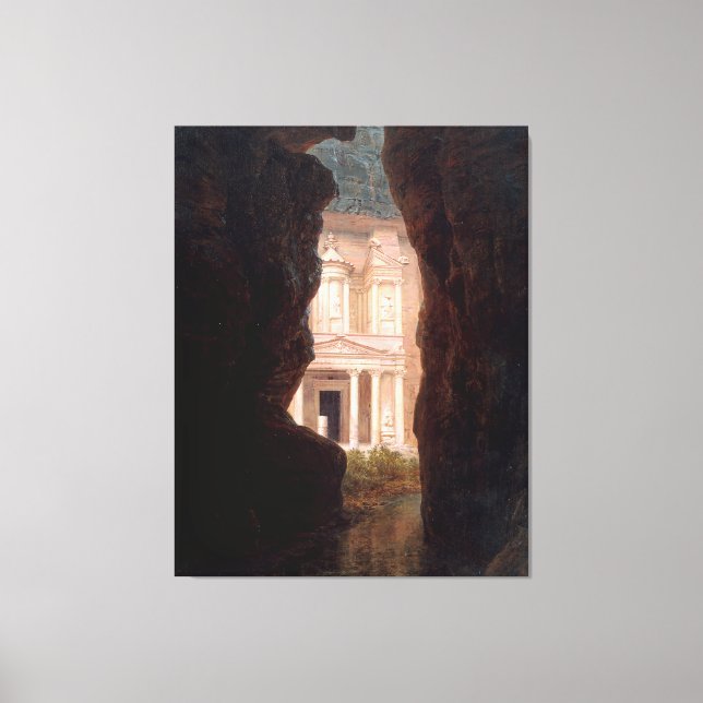 Lienzo IGLESIA EDWIN FREDERIC - El Khasné, Petra - 1874 - (Anverso)