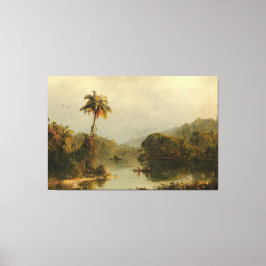 LIENZO IGLESIA EDWIN FREDERIC - PAISAJE TROPICAL - 1855