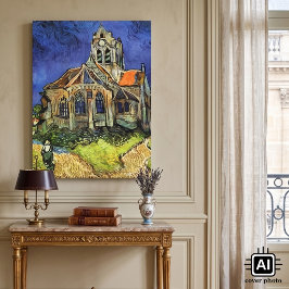 Lienzo Iglesia en Auvers-sur-Oise por Vincent van Gogh