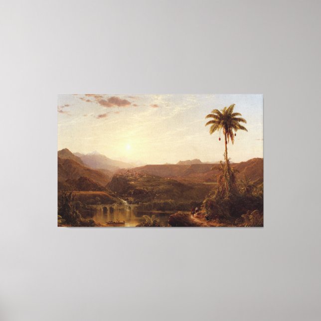 Lienzo IGLESIA FREDERIC E. - El amanecer de las Cordiller (Anverso)