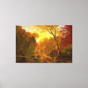 LIENZO IGLESIA FREDERIC E. - OTOÑO EN NORTEAMÉRICA 1856