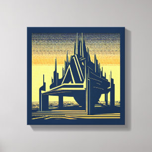 Lienzo Iglesia Futurista de SF 2