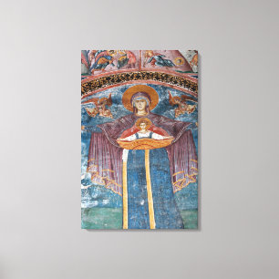 Lienzo Iglesia ortodoxa serbia, y un sitio de la UNESCO,