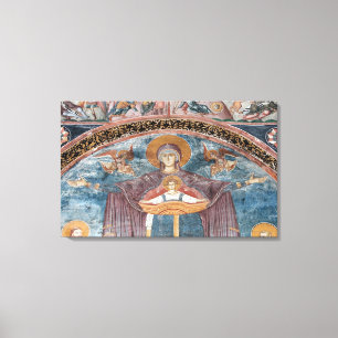 Lienzo Iglesia ortodoxa serbia, y un sitio de la UNESCO, 