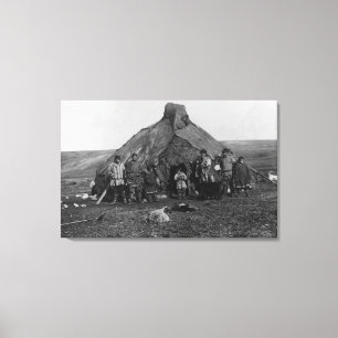 Lienzo Iglú esquimal cerca de Nome, fotografía de Alask