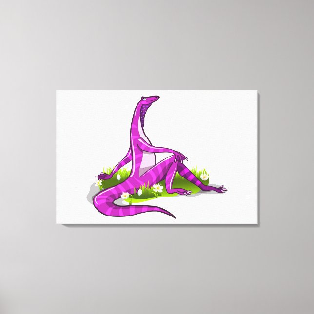 Lienzo Iguanodon Mostrando Su Belleza Natural. (Anverso)