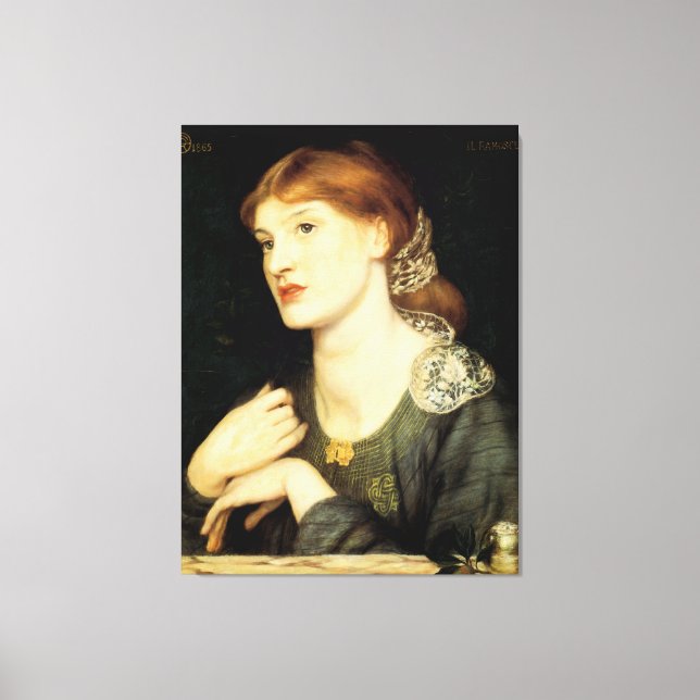 Lienzo Il Romascello ( Bella e Buona ) de Rossetti (Anverso)