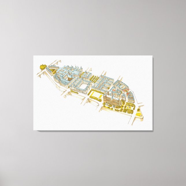 Lienzo Ile-de-la-Cite. París Francia (Anverso)