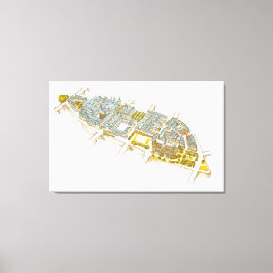 Lienzo Ile-de-la-Cite. París Francia