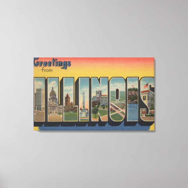 Lienzo IllinoisGrandes Escenas CartaIllinois 2 (Anverso)