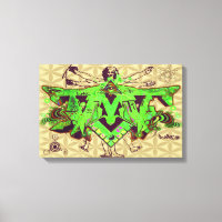 ILLUMINATI DMT GRAFFITI CANVAS FLORES DE VIDA