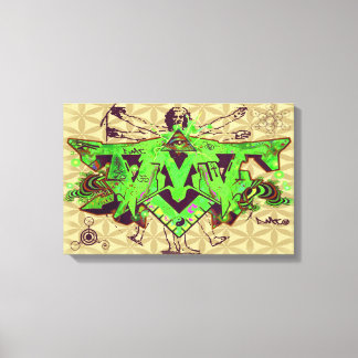 LIENZO ILLUMINATI DMT GRAFFITI CANVAS FLORES DE VIDA