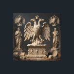 Lienzo IllyrianAltarRelics-SacredEagleArtBundle I HERSYM<br><div class="desc">Step into the world of Ancient Illyrian Majesty. This exclusive Sacred Eagle Art Bundle (Part 1) features a double-headed eagle meticulously rendered in royal white marble with liquid gold accents. Inspired by ancient altar relics, this piece blends historical symbolism with modern Art Deco luxury. Exclusive digital art series by Ta-Bo...</div>