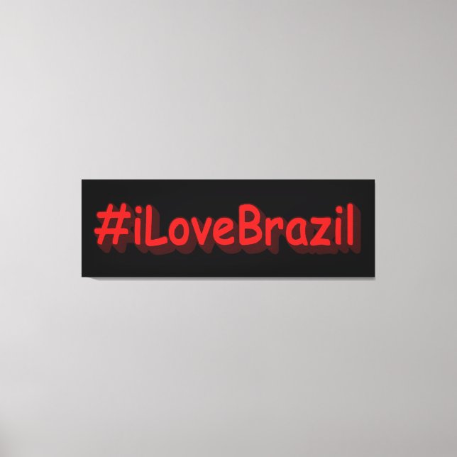Lienzo "iLoveBrazil" es un diseño muy bonito. ¡Hazte con  (Anverso)