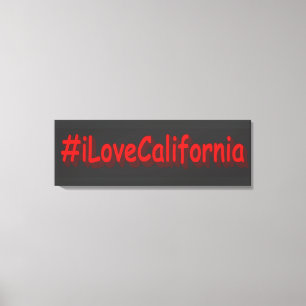 Lienzo "#iLoveCalifornia " Diseño bonito. ¡Hazte con una