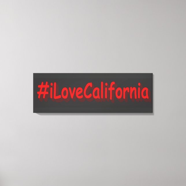 Lienzo "#iLoveCalifornia " Diseño bonito. ¡Hazte con una  (Anverso)