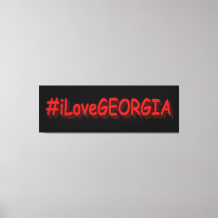 Lienzo "#iLoveGEORGIA " Diseño bonito. Comprar ahora