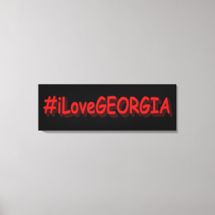 Lienzo "#iLoveGEORGIA " Diseño bonito. Comprar ahora