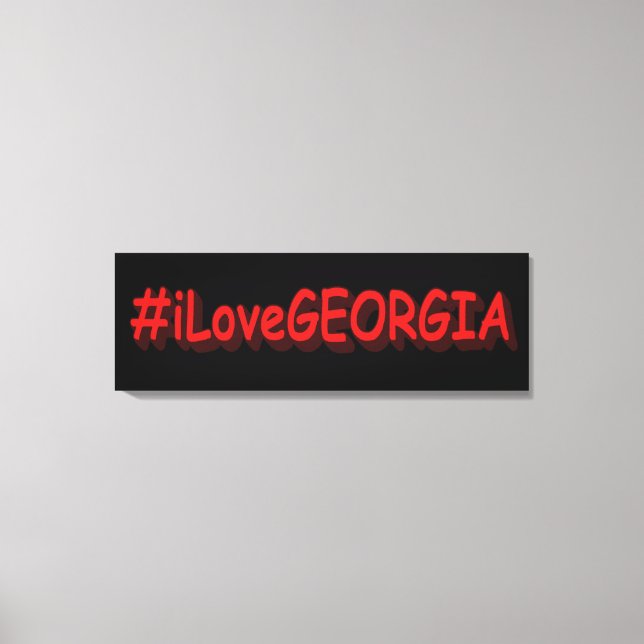 Lienzo "#iLoveGEORGIA " Diseño bonito. Comprar ahora (Anverso)