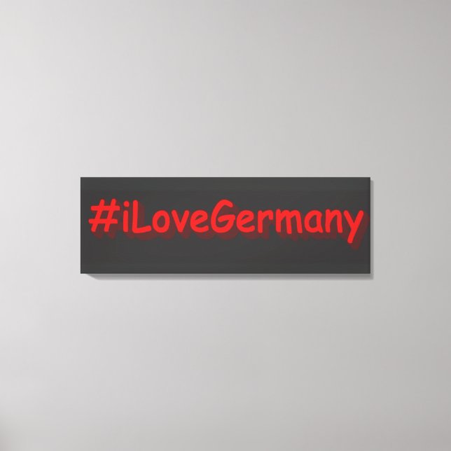 Lienzo "#iLoveGermany" Cute Design. Buy Now (Anverso)