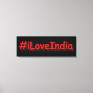 Lienzo "iLoveIndia" Diseño bonito. ¡Hazte con una en Zazz